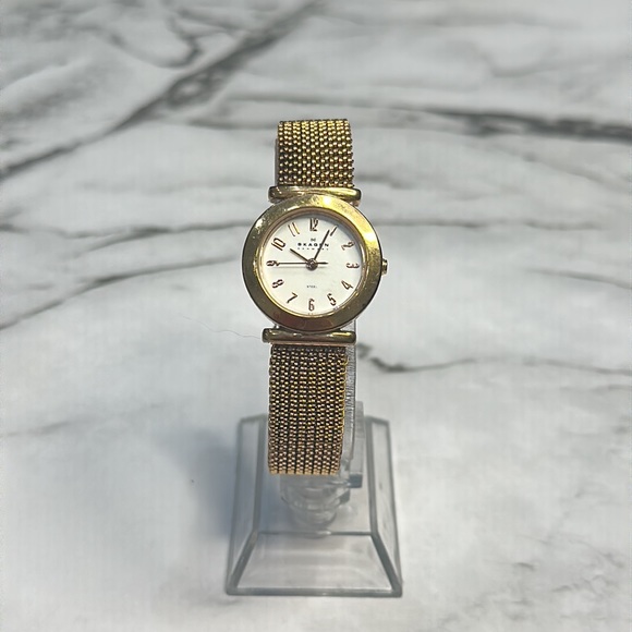 Skagen Denmark 107SRR1 Bronze Gold Tone Quartz Analog Watch - Picture 2 of 8